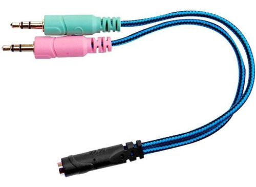 Cable Splitter Audio Mini Plug 3,5mm Microfono Auricular Pc