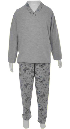 Pijama Infantil Menino Inverno Moletinho Aflanelado 2 A 8
