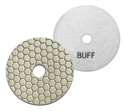 Lija Buff Brillo Final Bco 100mm Pulir Seco Mármol Granito