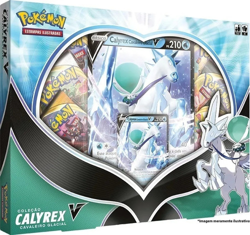 Pokémon Box Calyrex Cavaleiro Glacial V Carta Gigante- Copag