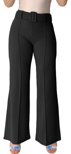 Pantalón Vestir Dama Moda Casual Elegante Con Cinto