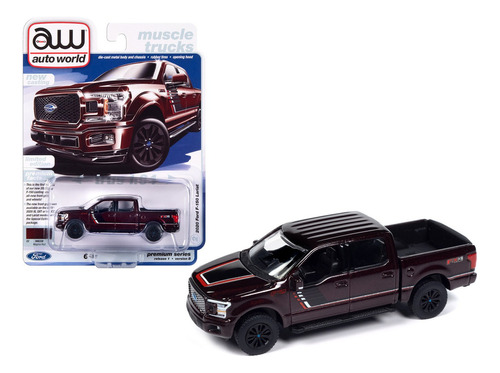 Auto World Muscle Trucks 2020 Ford F-150 Lariat Premium Seri Color Bordó