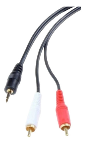 Cable 2x1 Audio - 2 Rca A Plug / Jack 3.5mm 3 Metros