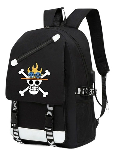 Mochila De Estampado De One Piece Para Jóvenes Estudiantes.