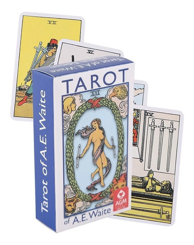 Imagen 2 de 4 de Tarot A. E. Waite (rider) Agm Urania Edición Alemana Clásico