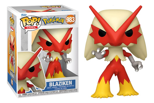 Figura De Acción Blaziken #983 Pokémon Funko Pop! Games