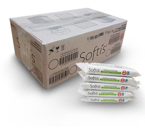 Caja 12 Pack De 30 Toallitas Desinfectantes Softis 360 Pieza