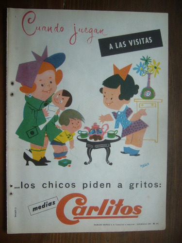 Breccia / Publicidad Del Año 1953 / Medias Carlitos