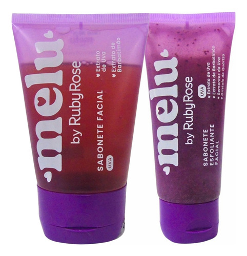 Kit Skincare Limpeza Facial Melu Uva Ruby Rose
