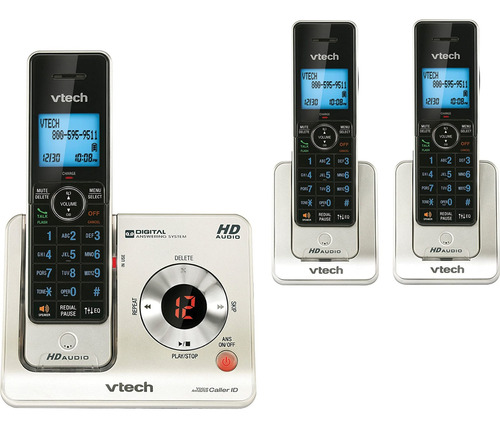 Teléfono Inalámbrico Vtech Dect 6.0 Ampliable Con 3 Auricula