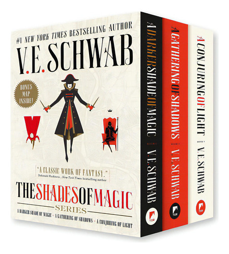 Shades Of Magic Boxed Set: A Darker Shade Of Magic, A Gathering Of Shadows, A Conjuring Of Light, De V E Schwab. Editorial Tor Books, Tapa Blanda En Inglés, 2018