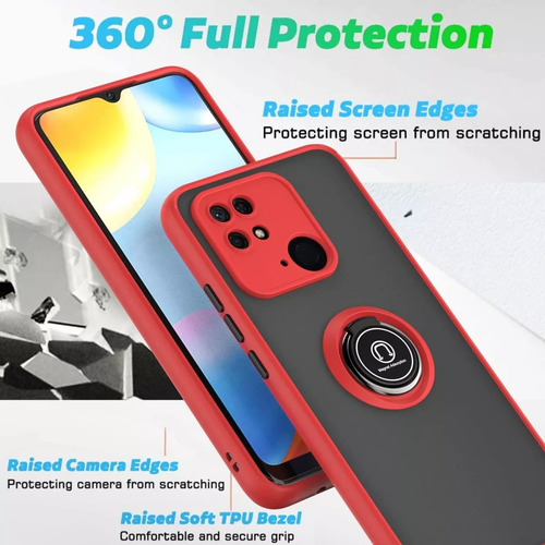 Funda Nueva Anillo Soporte Resistente Mica 9d Slim Carcasa Protector Tapa Mate Xiaomi Redmi Note 14 Pro Plus 5g
