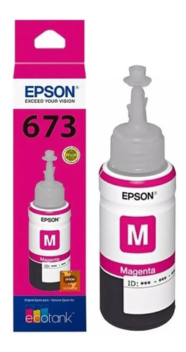 Tinta Epson T673 Original 70m Magenta - L810 L850 L1800 L805