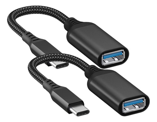 2 Cabo Adaptador Usb-c 3.0 P/ Usb 3.0 Otg Conector Pendrive