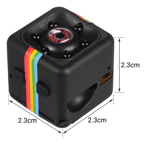 Cámara Mini Cube 1080p Video 120° Ángulo Amplio 32gb Memoria