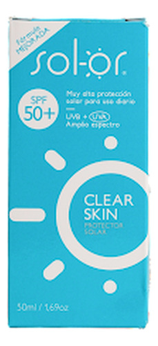 Protector Solar Sol - Or Clear Skin Spf 50+ X 50 Ml