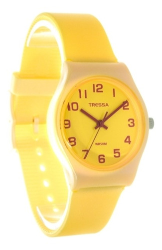 Reloj Tressa Funny Amarillo Garantía De 1 Año 