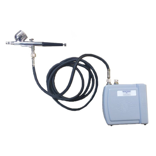Aerografo Completo Mini Compressor Ar + Aerógrafo 0,3mm