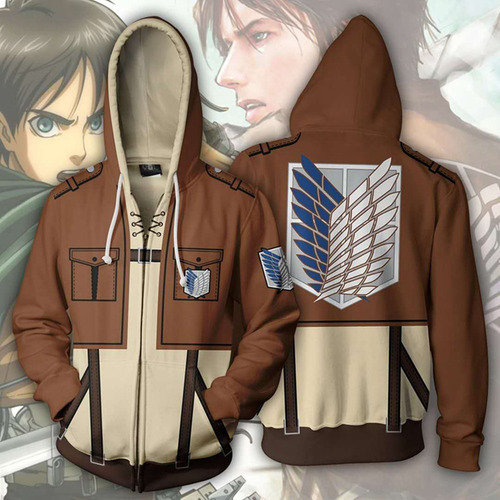 Chamarra Con Cremallera De Halloween 3d Attack On Titan Rpg