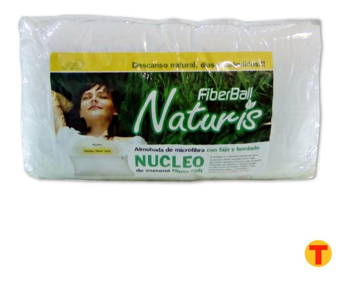 Almohada Naturis Fiberball 70 X 40 Cm Con Nucleo De Espuma