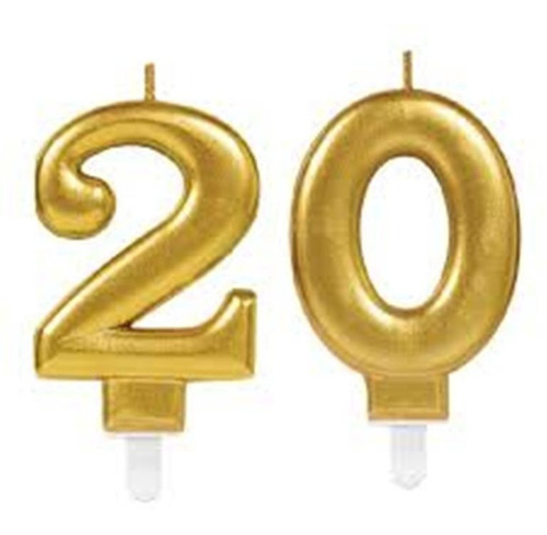 2pz Vela Velita Numero Numerica # Oro Dorado Col Metalico Am