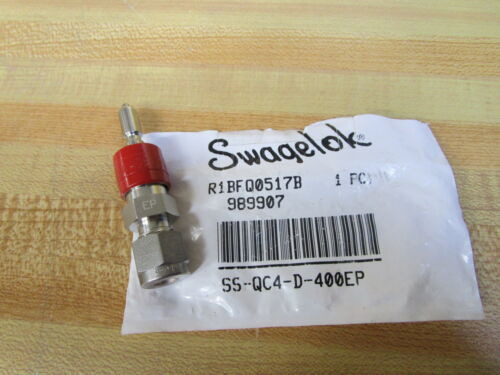 Swagelok Ss-qc4-d-400ep Quick Connect Stem W/valve R1bfq Mmk