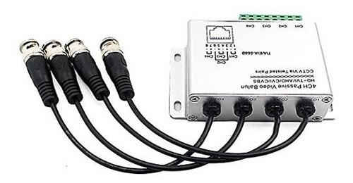 Transceptor Pasivo Beelion Balun Hd De 4 Canales Con Bnc Con