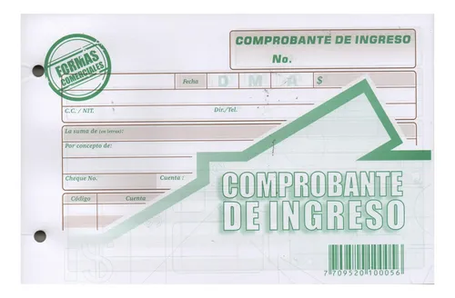 Comprobante Ingreso (orig. Y 2 Copias) Paq. X 10 Talonarios