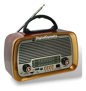 Radio Retro Am/fm B398 Bluetooth Recargable Vingate Tws