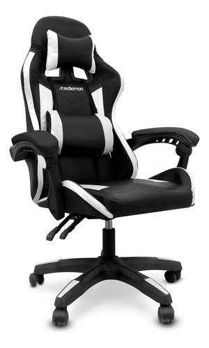 Silla Gamer Y Oficina Ergonomica Con Soporte Lumbar Redlemon Color Negro