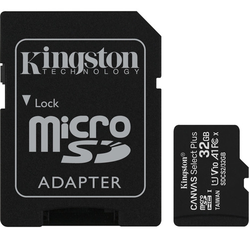 Kingston 32gb Canvas Select Plus Uhs-i Microsdhc Memory Card