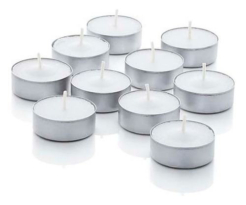 Velas De Noche Blancas 50 Unidades Con 50 Latas Hornillo