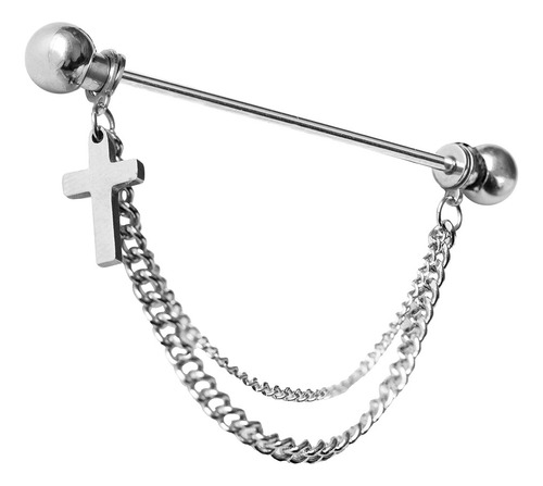 Piercing Industrial Oreja C/ Cruz Bbij12 1,6x42x4 (14g) 1 Un