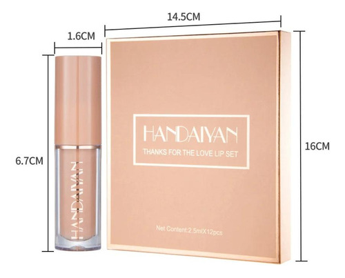 Set 12 Labiales Gloss Juego De Labiales Liquido Mate