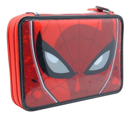 Cartuchera Canopla Spiderman Hombre Araña 2 Pisos Con Utiles