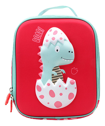 Kit Mochilete Infantil Baby Dina +lancheira E Estojo 3d Yins Cor Rosa-chiclete Desenho Do Tecido Dinossauro