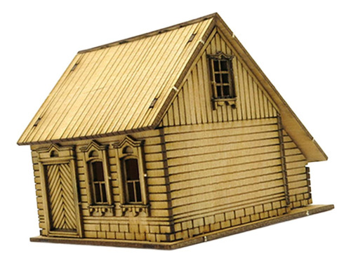 1/72 Casa Europea De Madera Sin Montar Pintura Diy Estilo B