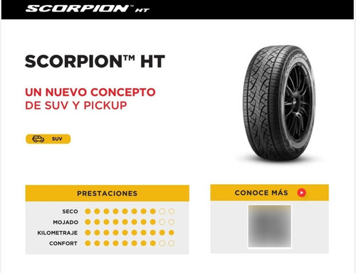 Llanta 205/70r15 Pirelli Scorpion Ht 96t T