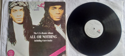 Disco Acetato Vinilo Milli Vanilli All Or Nothing