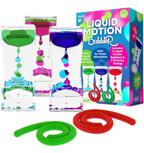 Jgo 5 Juguetes Sensoriales Con Burbujas De Movimiento Líquid