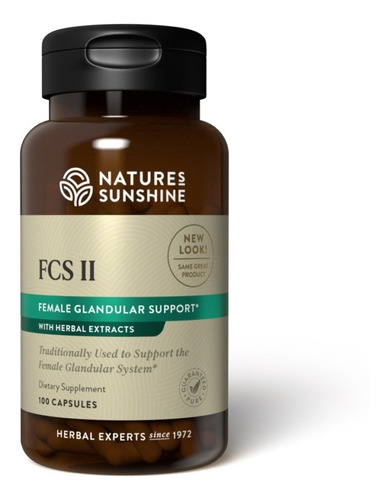 Nature's Sunshine Salud Femenina FCS II Hojas de Frambuesa Roja. 100 cápsulas sin sabor 80g.