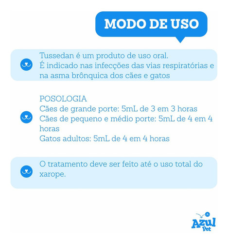 Tosse Seca Persistente No Cachorro Tussedan Xarope 100ml