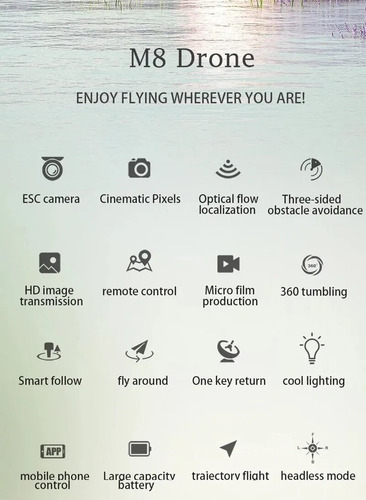 Drone Cámara Anti Obstáculo 360 Grados Wifi-control Regalo