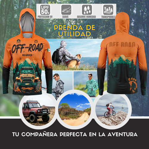 Playera Para La Ruta Hombre Deportiva Microfibra C/gorro
