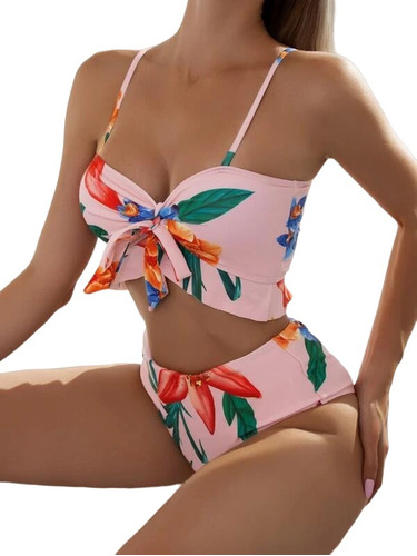Ropa De Baño De Mujer Shein / Bikini Con Estampado Floral