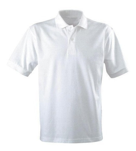 Camiseta Tipo Polo Blanca Mujer, Hombre, Niño, Todas Tallas.