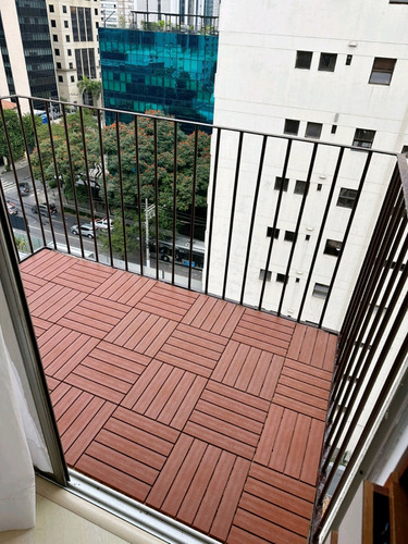 Kit 56 Deck Plástico Modular 30x30 Piscina Varanda Jardim