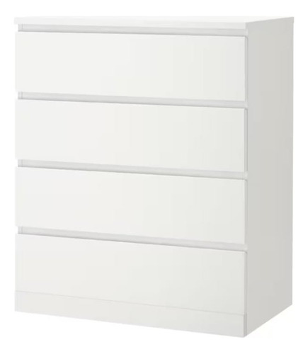 Imagen 1 de 4 de Comoda Laqueada 4 Cajones 70x40x80 Moderna Cajonera Unica
