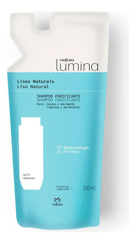 Repuesto Shampoo Cabello Liso 300ml Lumina