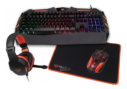Kit Gamer Teclado Mouse Auricular Mouse+pad 4-1 Meetion